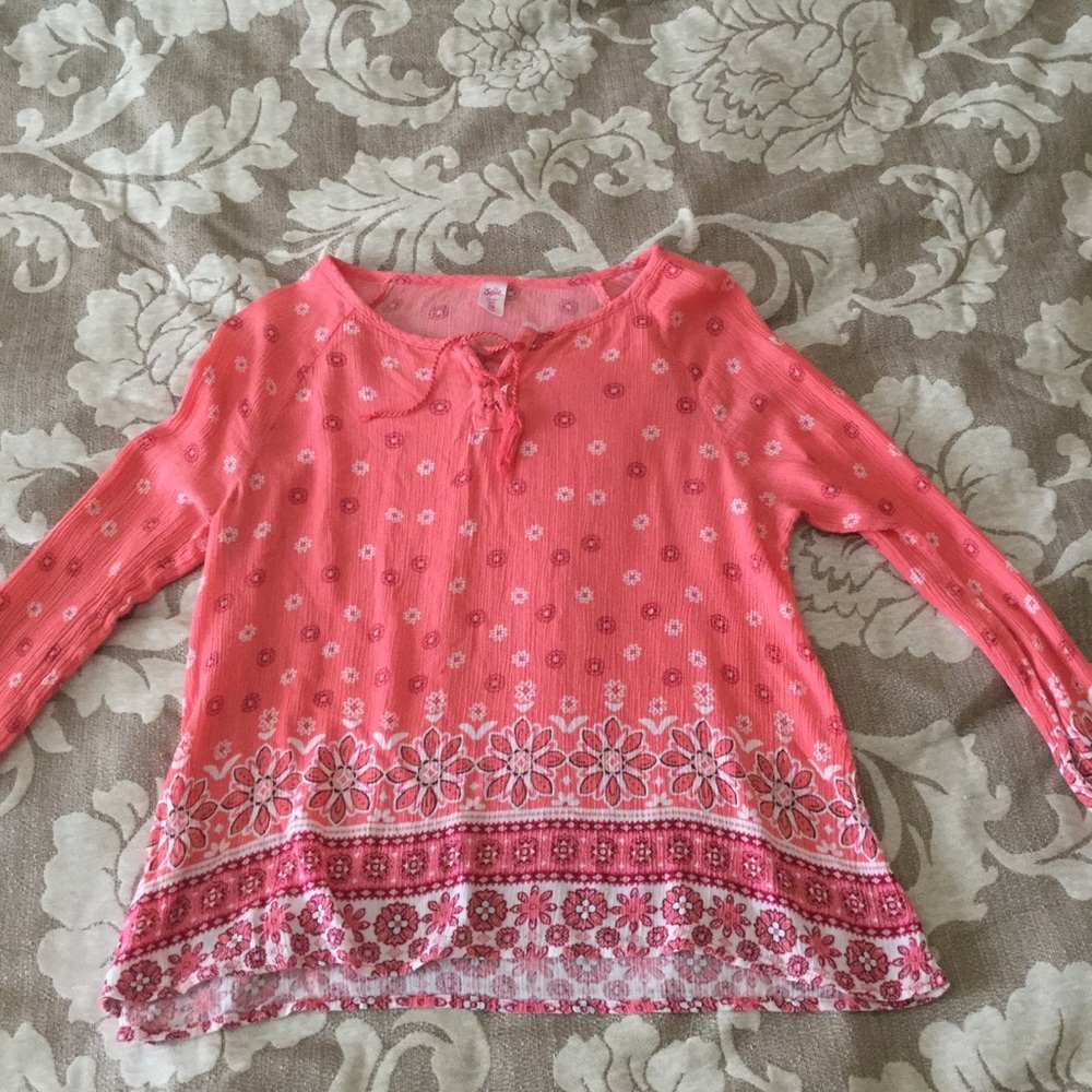 Floral fall girls top